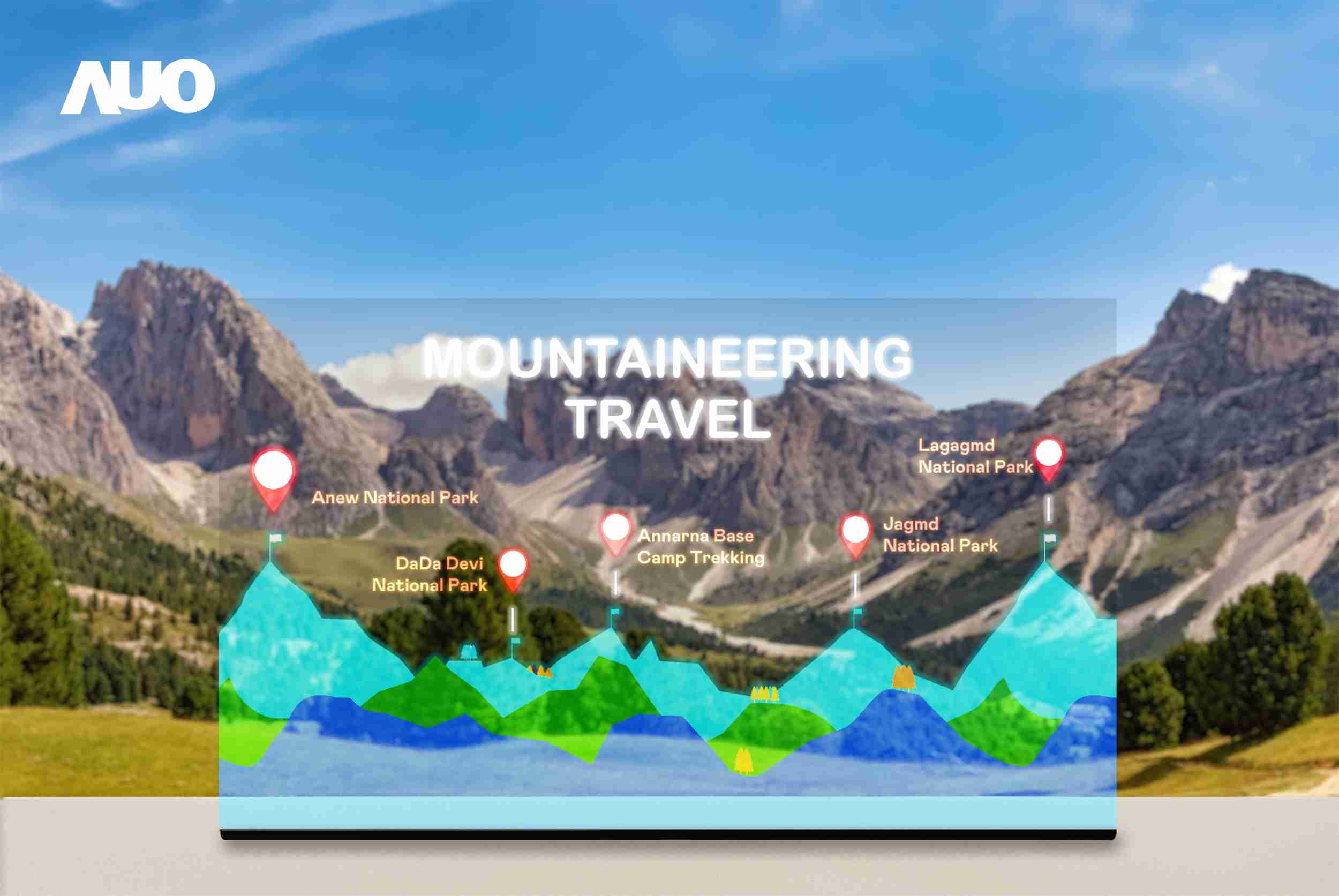 尊龙集团展示全球单片尺寸最大(*)42吋透明Micro LED显示器拼接而成的〝64吋透明Micro LED显示器〞，，，具备高透明度、、、、1,000 nits高亮度、、广色域、、、采用三边无边框的无缝拼接等多重特色，，，，呈现超高清、、、、细腻画质而不遮挡后方视觉，，，，满足层峰需求，，可广泛运用于零售、、艺术展览或商业空间等场域